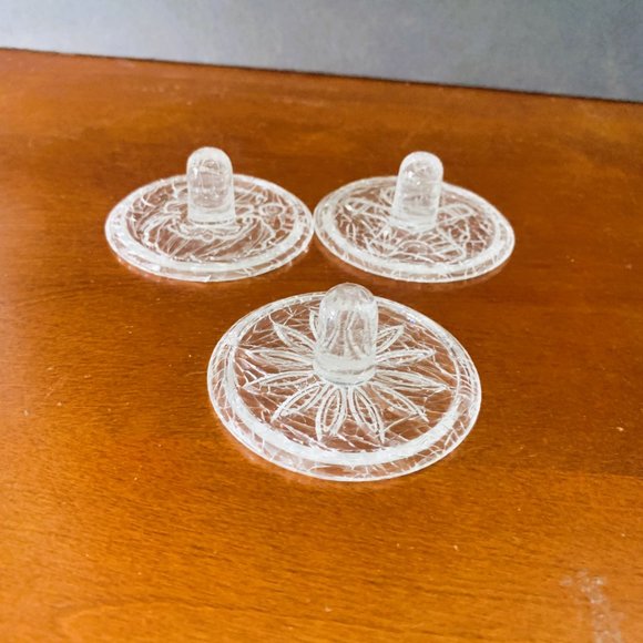 3 PC Vintage Hutzler Christmas Plastic Cookie Cutter press Stamps, clear - Picture 2 of 7